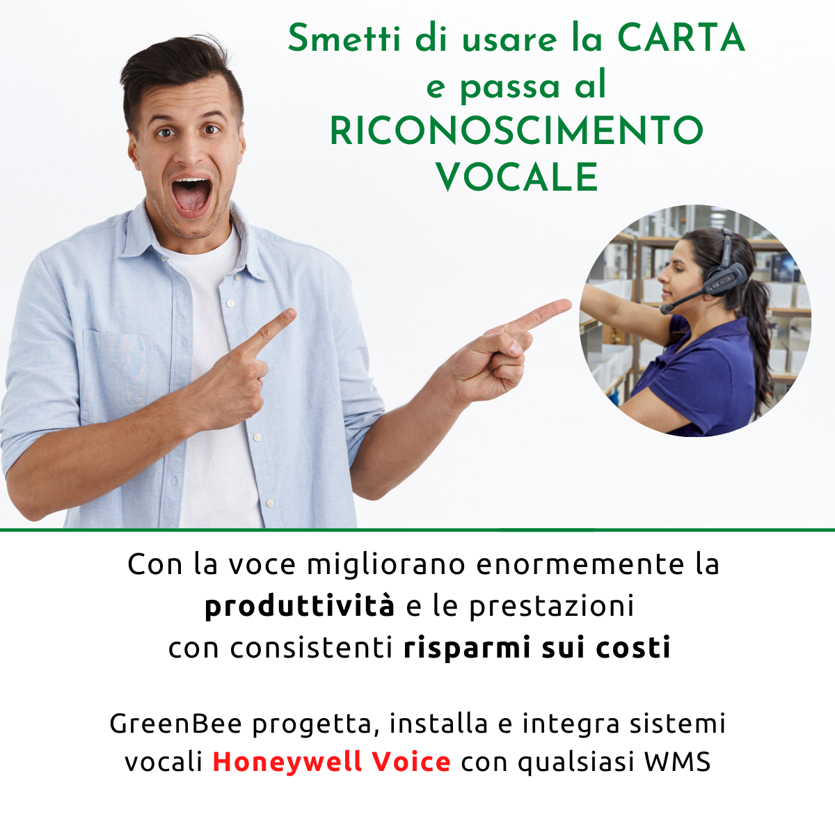 Basta carta con Honeywell Voice